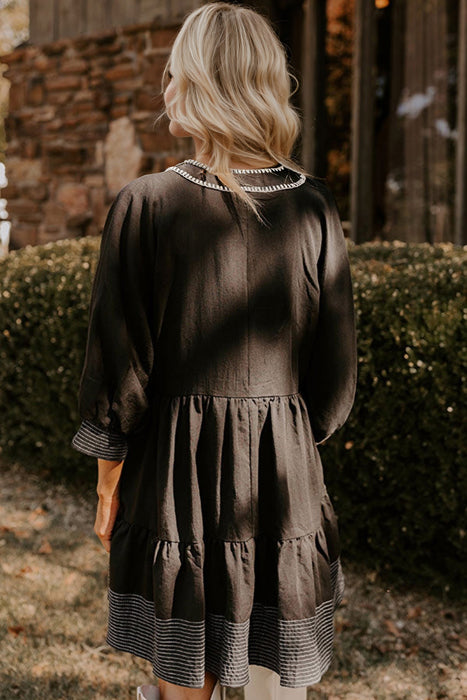 Love Kuza - Twilight Contrast Tiered Dress