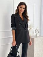 Lapel Collar Long Sleeve Blazer