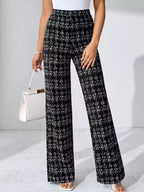 Plaid Wide Leg Pants