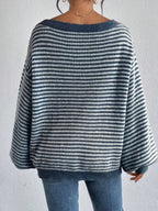 Striped Boat Neck Sweater
