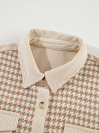 Houndstooth Button-Down Jacket