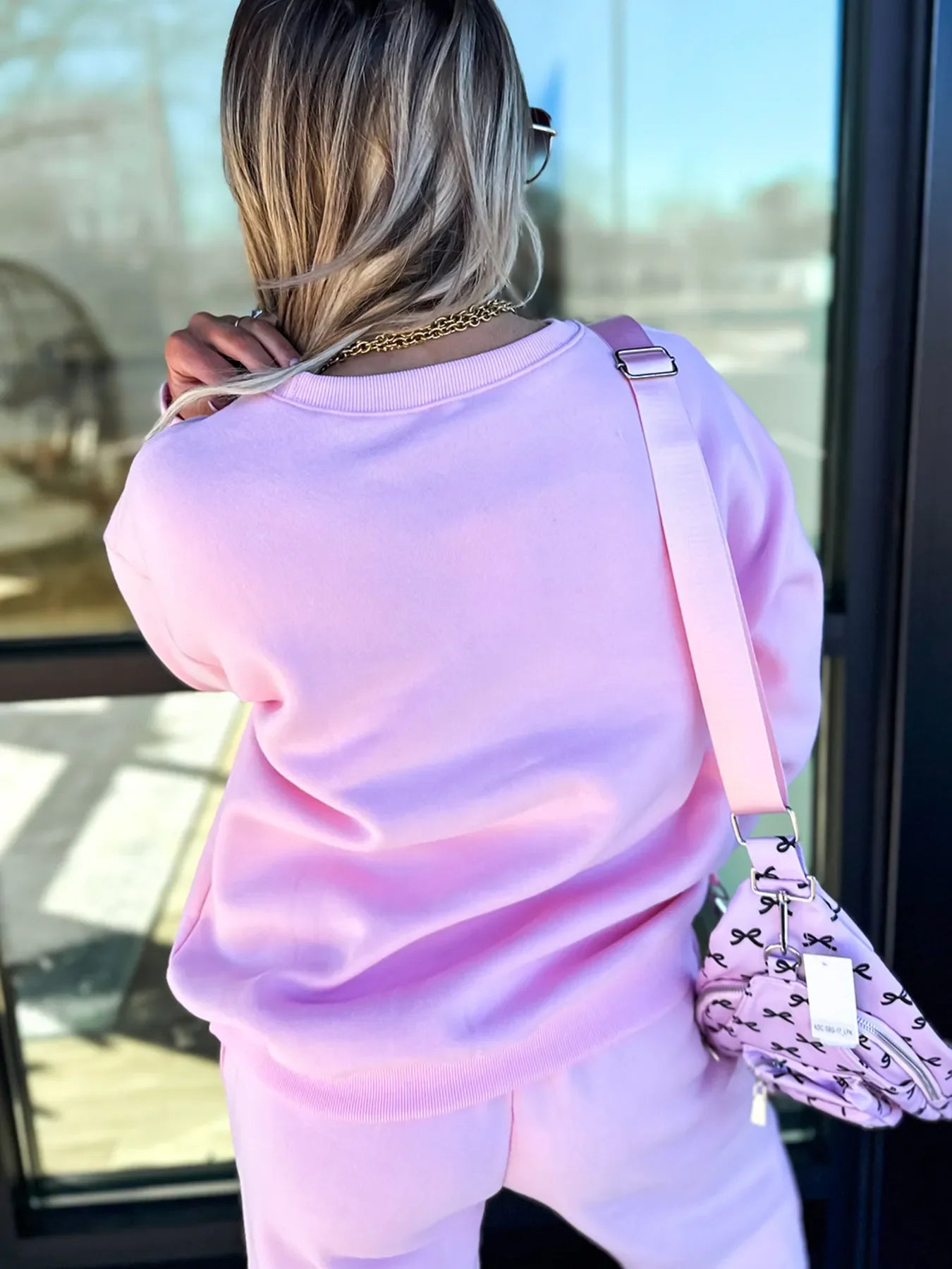 Round Neck Heart Top and Pants Set