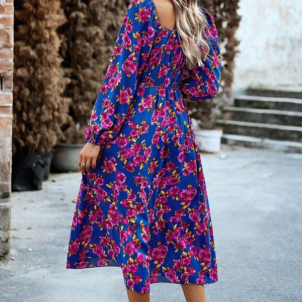 Love Kuza Garden Glow Floral Midi Dress
