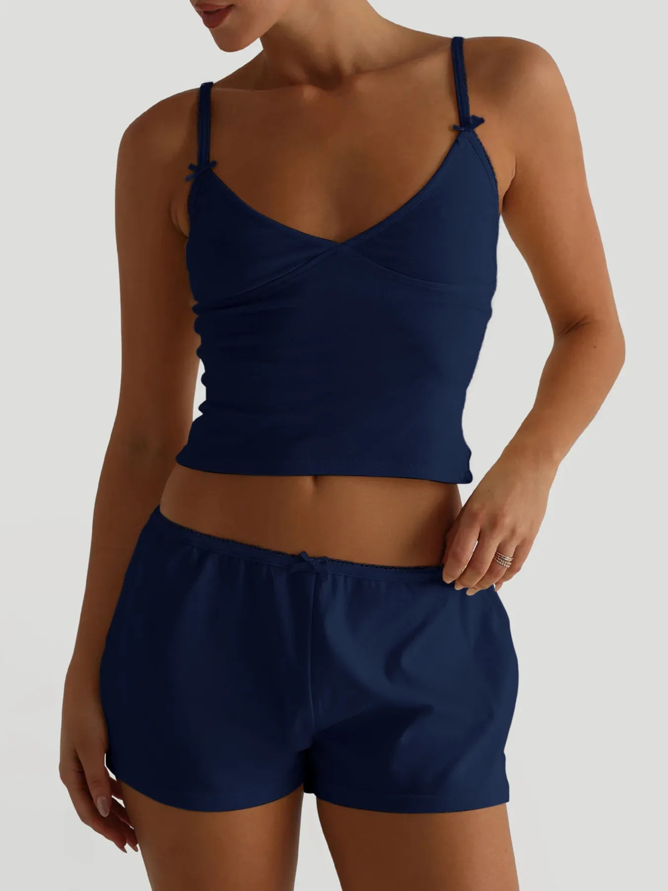 V-Neck Cami and Shorts Set