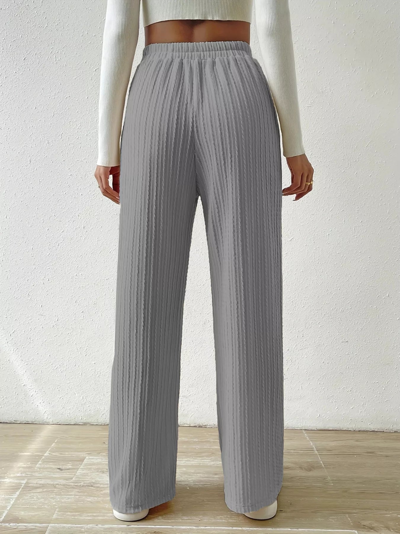 Drawstring Wide Leg Pants