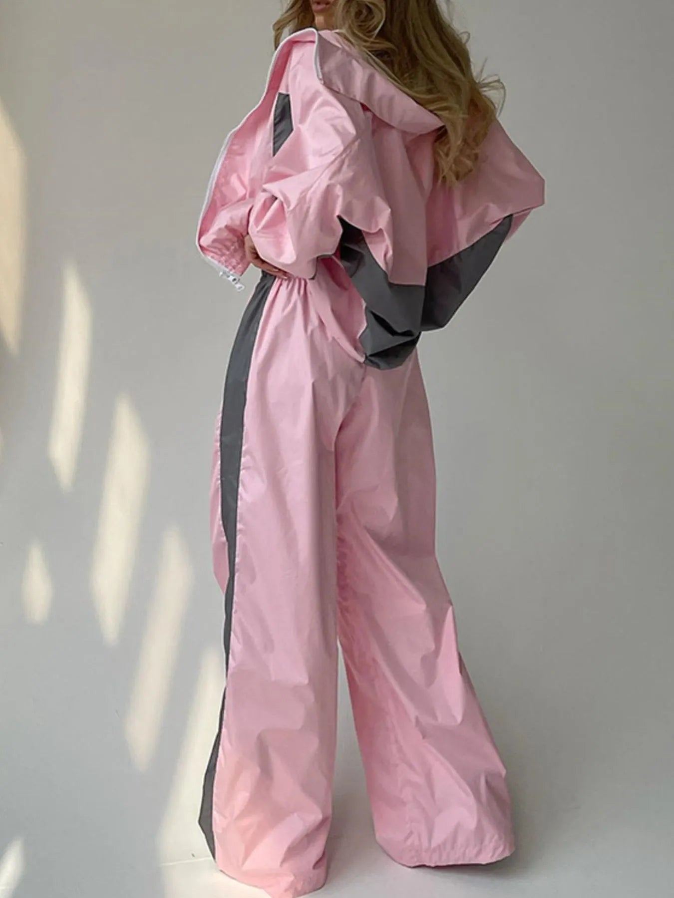 Zip Up Long Sleeve Top and Pants Set