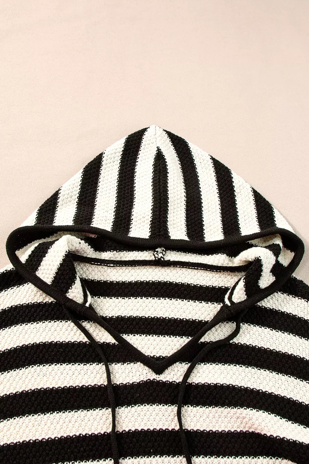 Striped Long Sleeve Hooded Sweater
