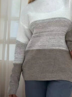 Color Block Long Sleeve Sweater