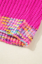 Colorful Knit Crew Neck Sweater