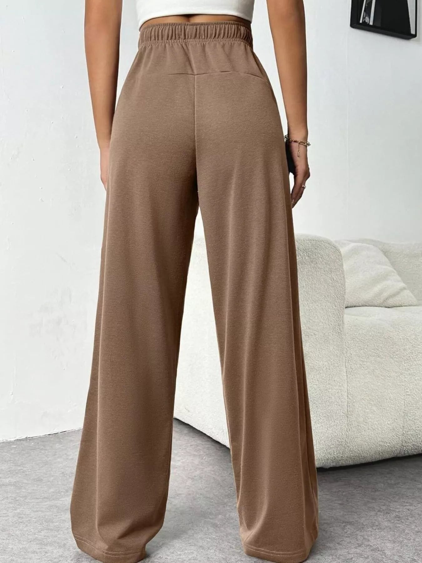 Drawstring Wide Leg Pants