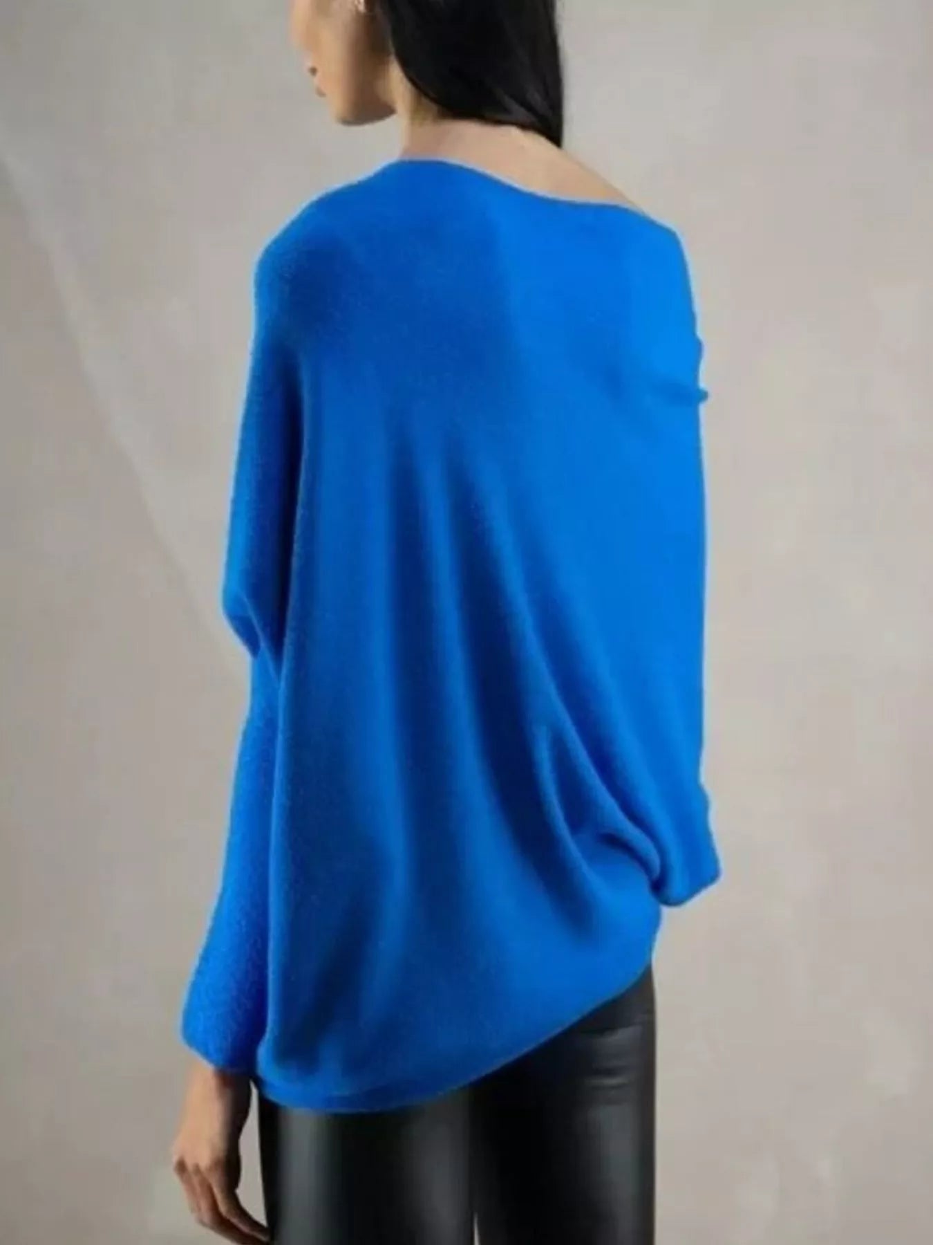 Boat Neck Long Sleeve Sweater