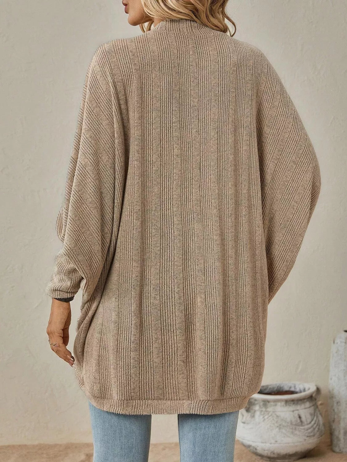 Casual Knit Open Front Cardigan