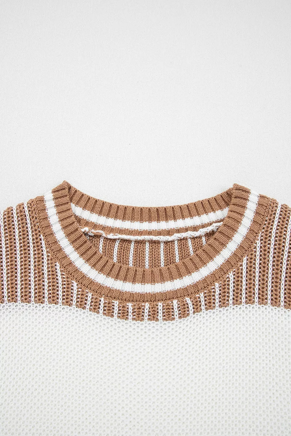 Striped Knit Long Sleeve Sweater