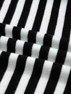 Striped Panels Colorblock Sleeve Sweater