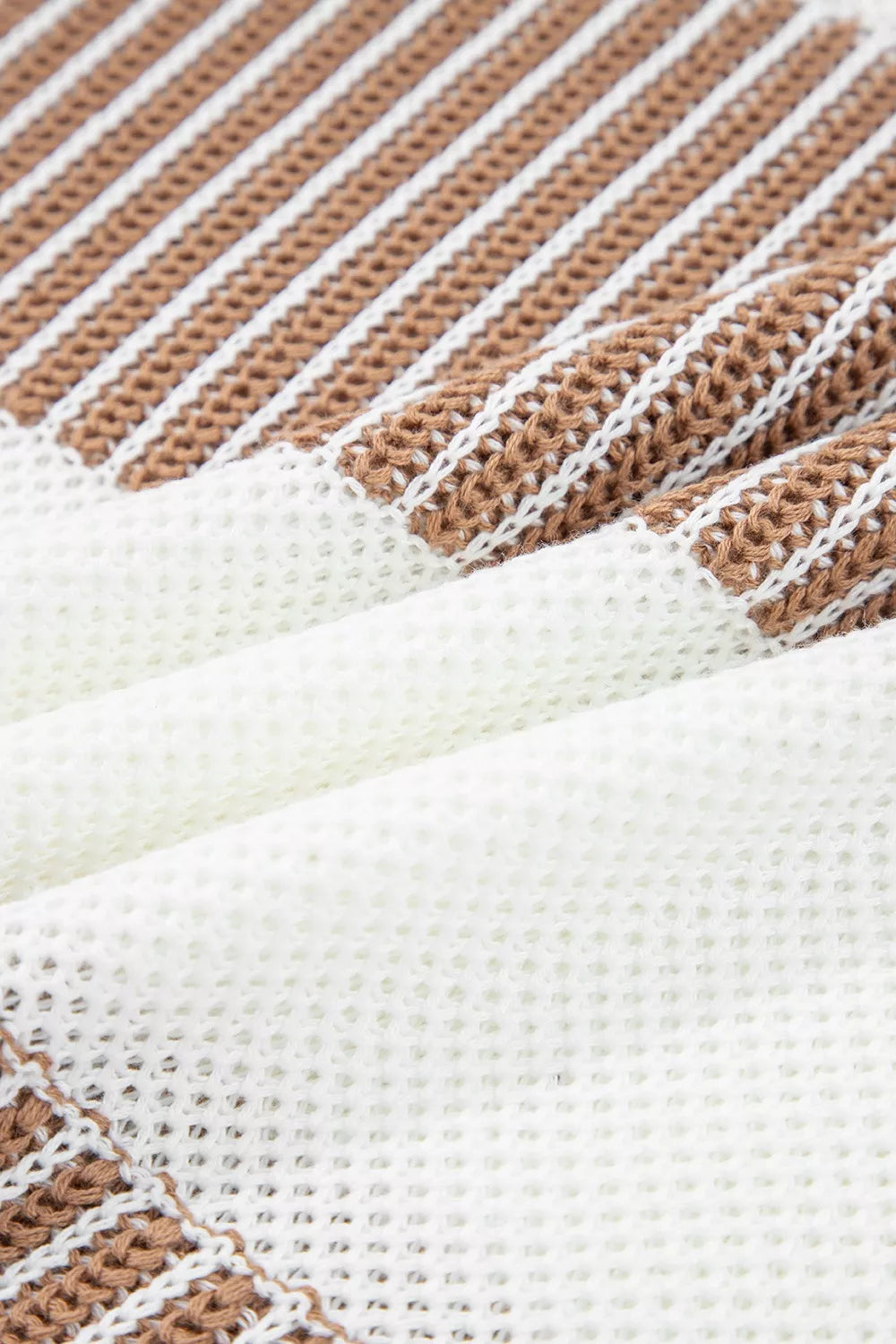 Striped Knit Long Sleeve Sweater