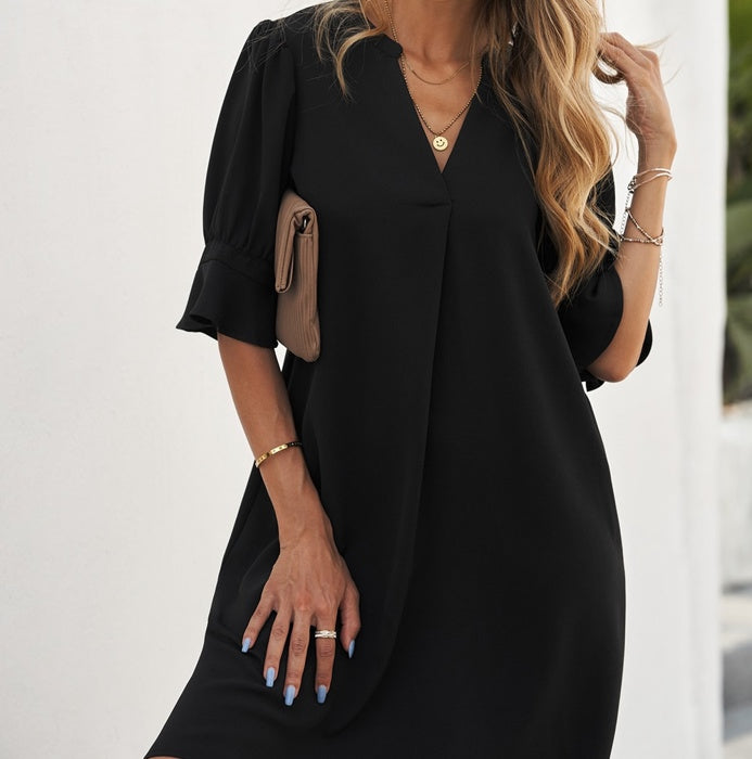 MY DREAM LIFE | Ruffled Sleeve Shift Dress