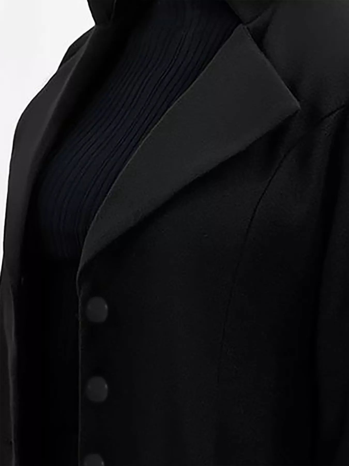 Full Size Single-Breasted Long Sleeve Overcoat Plus Size