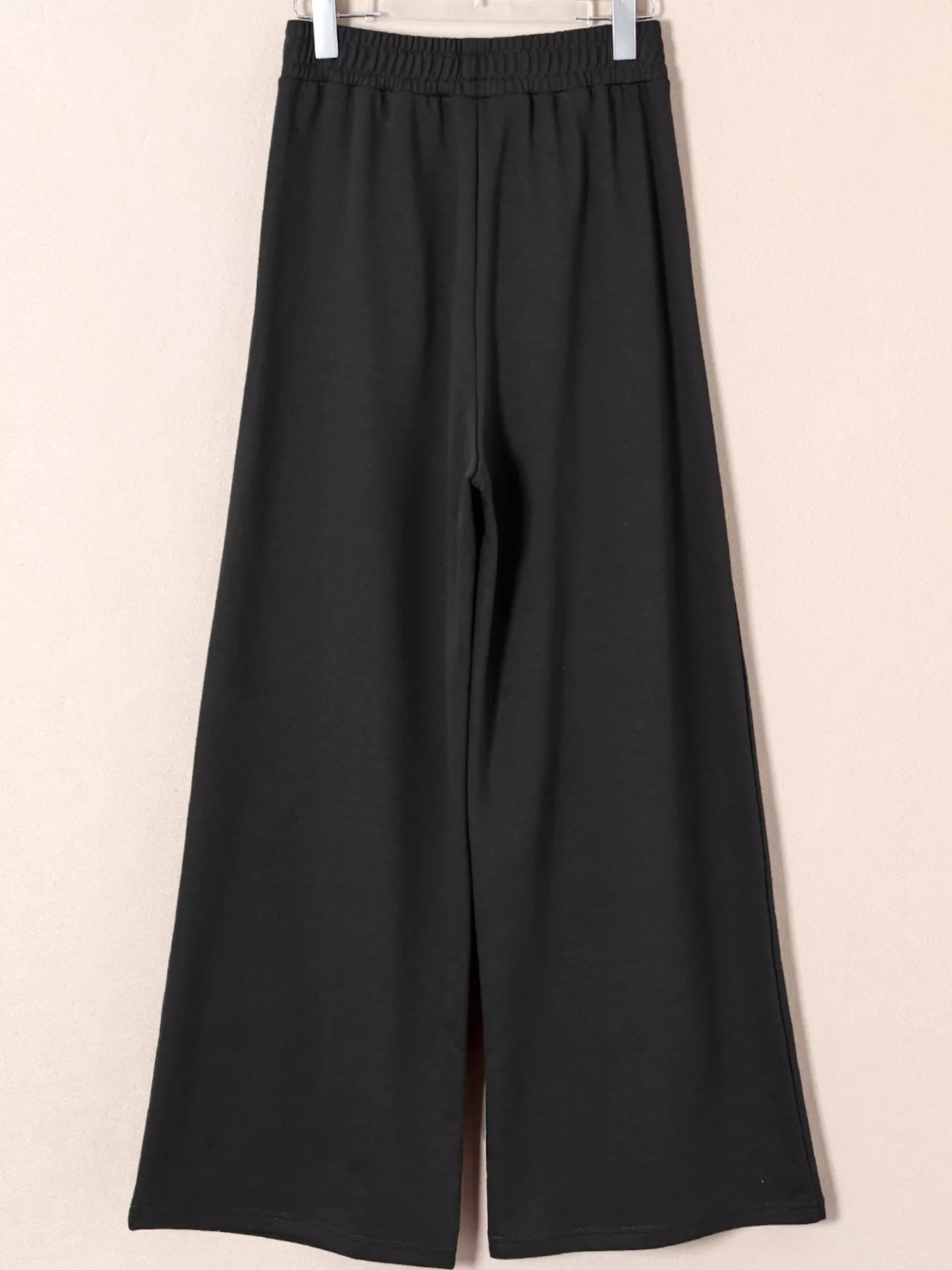 Tied Elastic High Waist Pleated Detail Solid Sweatpants