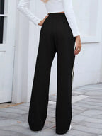 Side Striped Wide Leg Pants