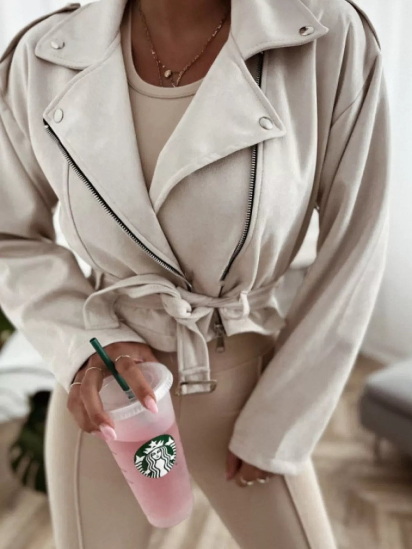 Zip Up Cropped Jacket