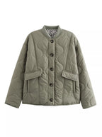 Quilted Button-Down Lightweight Jacket