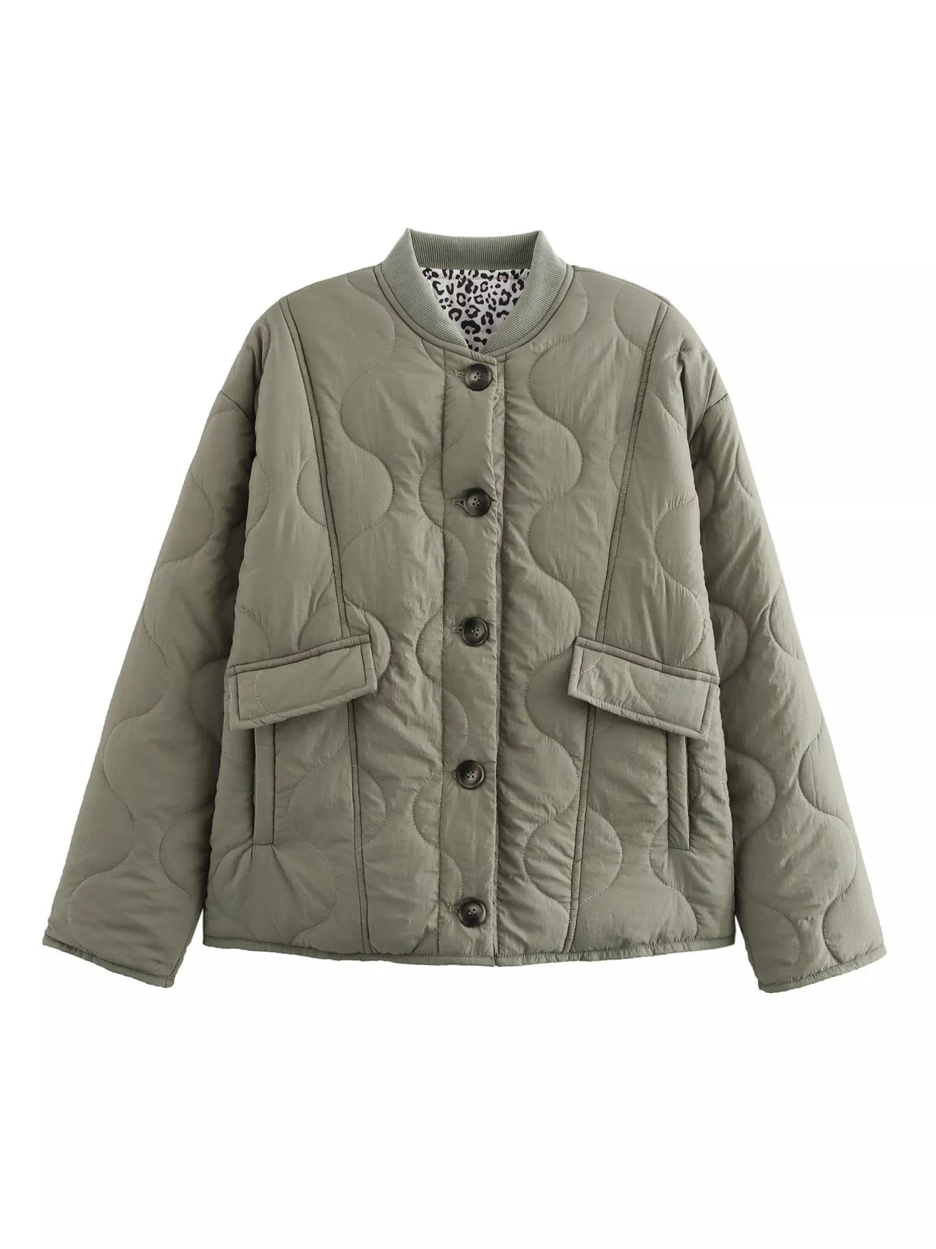 Quilted Button-Down Lightweight Jacket