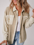 Houndstooth Button-Down Jacket