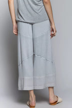 POL Elastic Waistband Wide Leg Pants with Drawstring