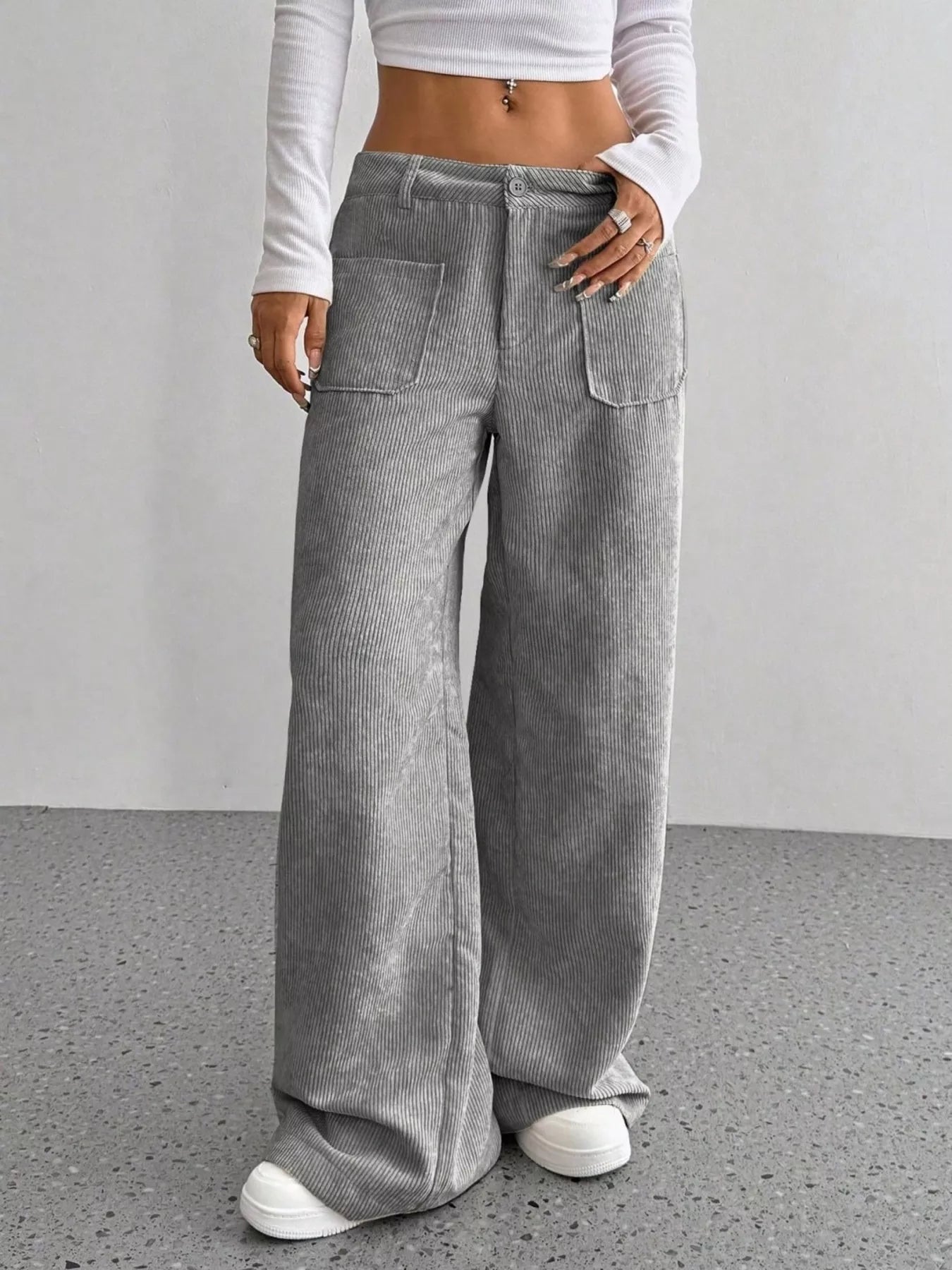Wide Leg Corduroy Pants