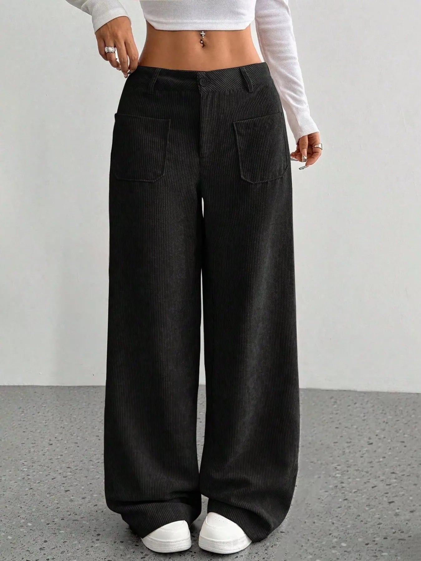 Wide Leg Corduroy Pants