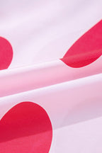 Heart Valentines Short Sleeve Pants Pajamas Set