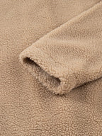 Casual Leopard Print Accent Plush Jacket with Pockets