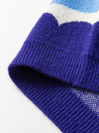 Contrast Boat Neck Sweater