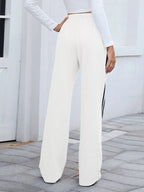 Side Striped Wide Leg Pants