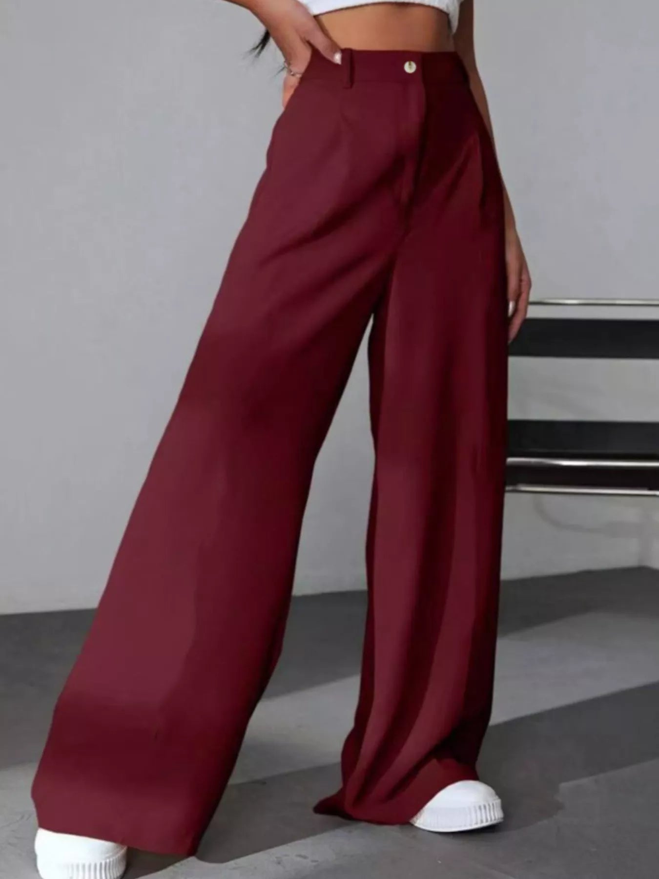 Wide Leg Pleated Pants