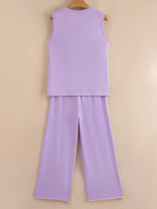 Mineral Wash Casual Round Neck Tank and Loose Drawstring Pants Set