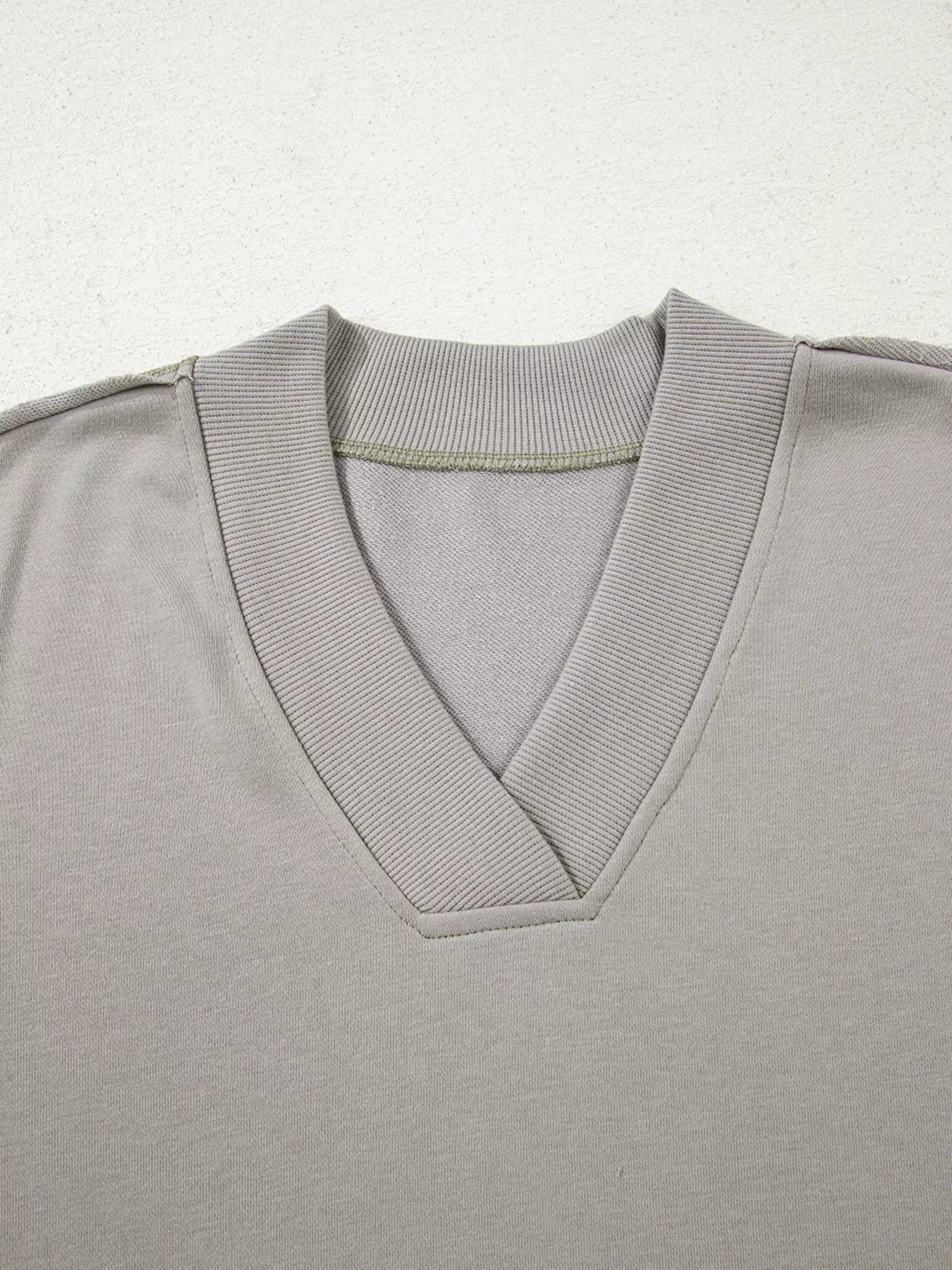 Aztec Embroidered Western V Neck Sweatshirt