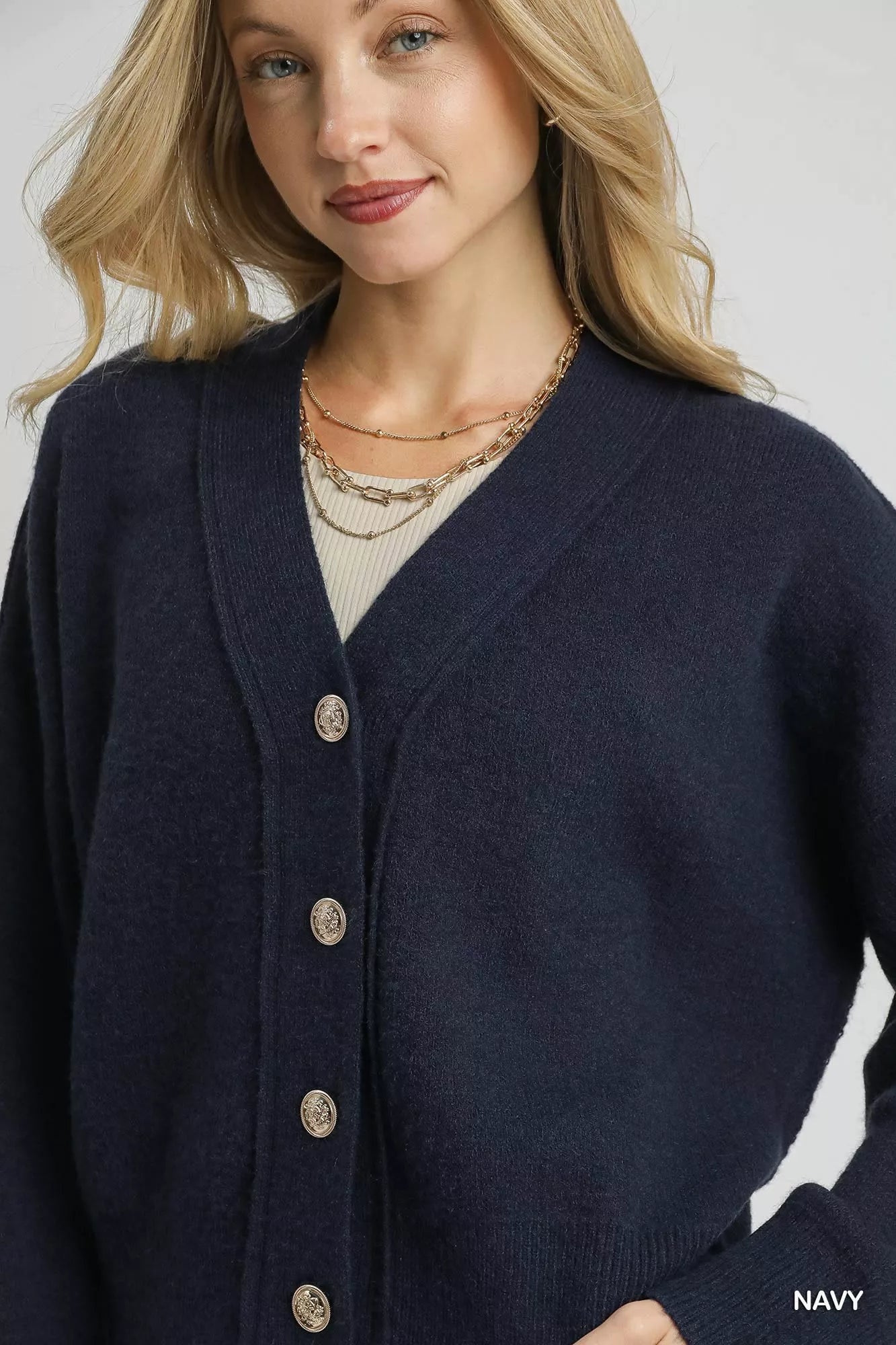Umgee Button-Front Knit Cardigan