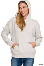 Zenana Fleece Kangaroo Pocket Hoodie