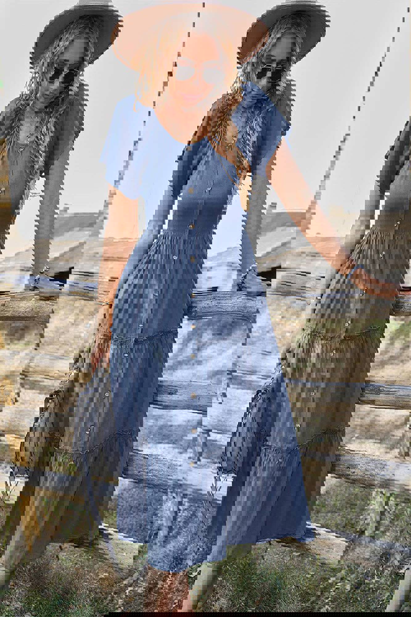 Love Kuza Graceful Tiers Midi Dress