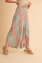 Aemi+Co Printed Wide Leg Pants