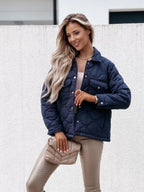 Quilted Snap-Down Casual Jacket