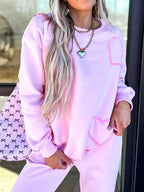 Round Neck Heart Top and Pants Set