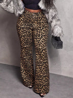 Leopard Wide Leg Pants