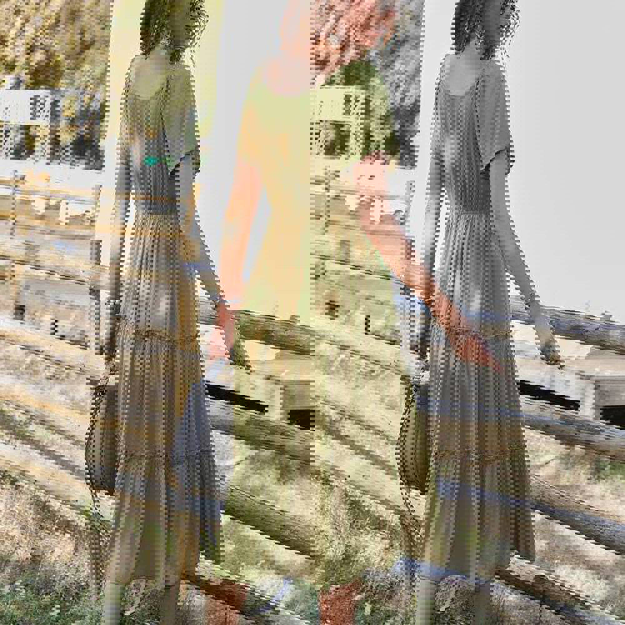 Love Kuza Graceful Tiers Midi Dress