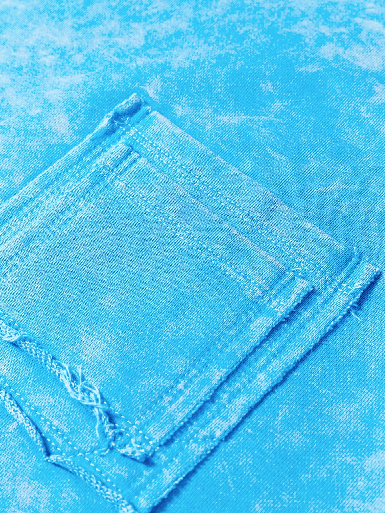 Mineral Wash Raw Seam Double Patched Pocket Sweatshirt