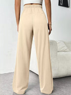 Drawstring Wide Leg Pants