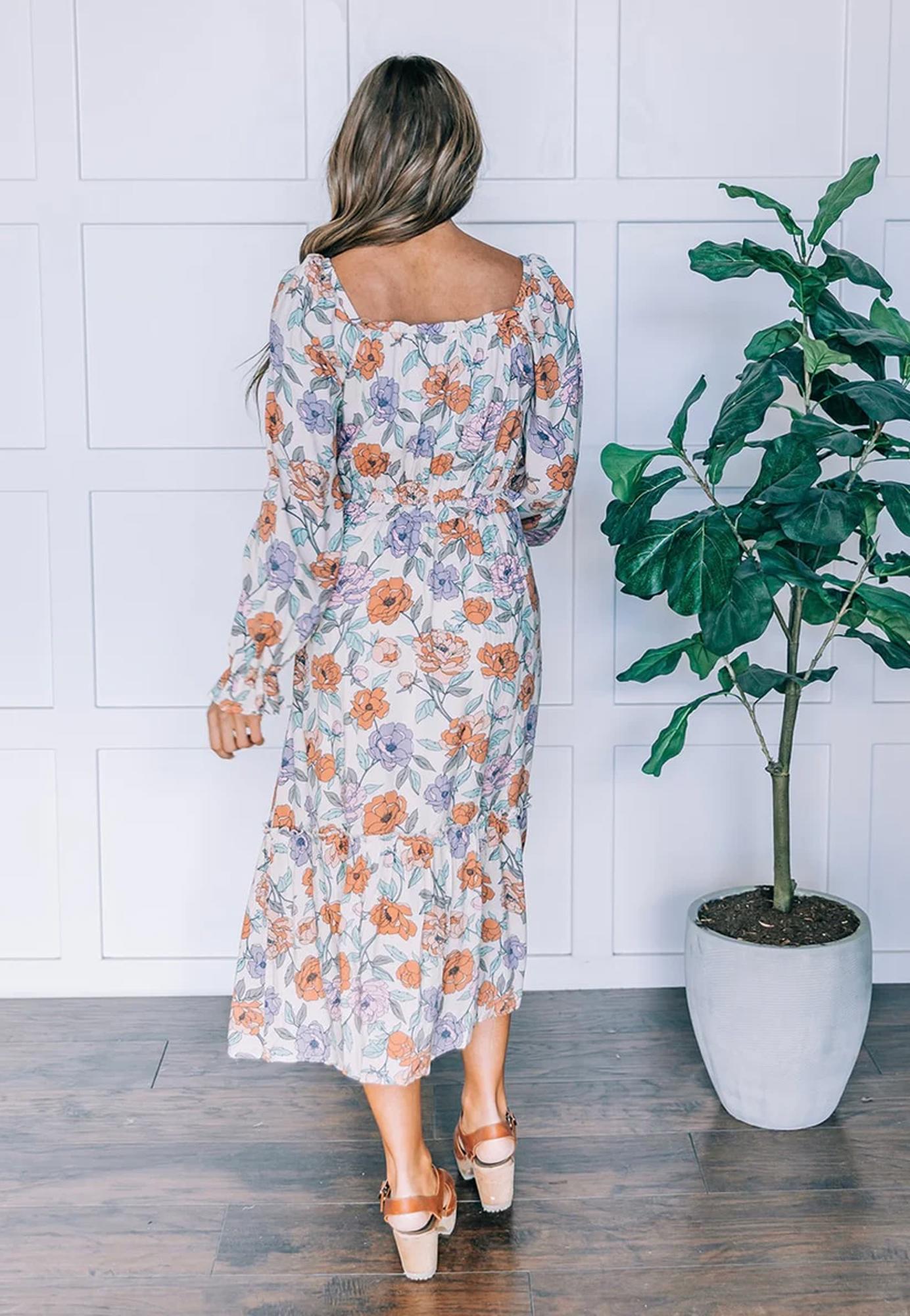 Mariah Floral Midi Dress