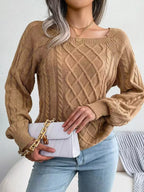 Cable Knit Round Neck Sweater