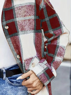 Plaid Button-Up Long Sleeve Shacket